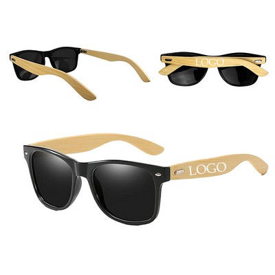 Protective UV400 Bamboo Temples Recycled Polycarbonate Sunglasses