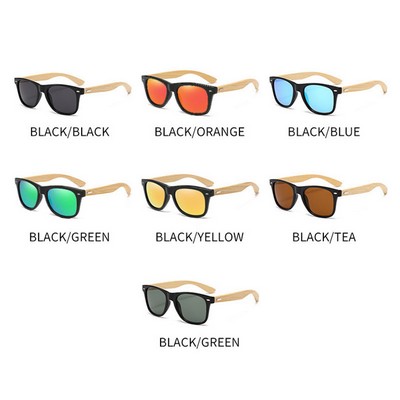 Unisex Recycled Bamboo Polycarbonate UV400 Sunglasses
