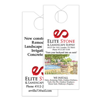 Digital Printed Door Knob Hanger 3.5" x 8.25" (2 sides)