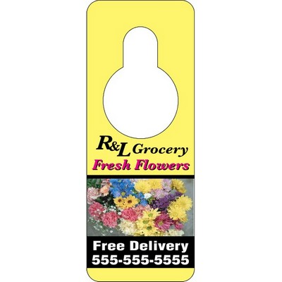 Door Knob Hangers w/cut-out (3 1/8"x 8 1/8") - 4CP .015" Matte Plastic