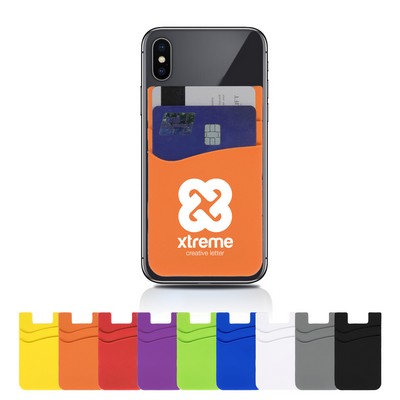 Double-layer Silicone Phone Card Sticker